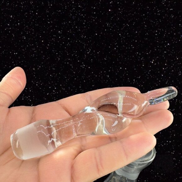 Clear Crystal Decanter Etched With Snail Swirl Stopper Hand Made In Portugal VTG - Picture 6 of 16